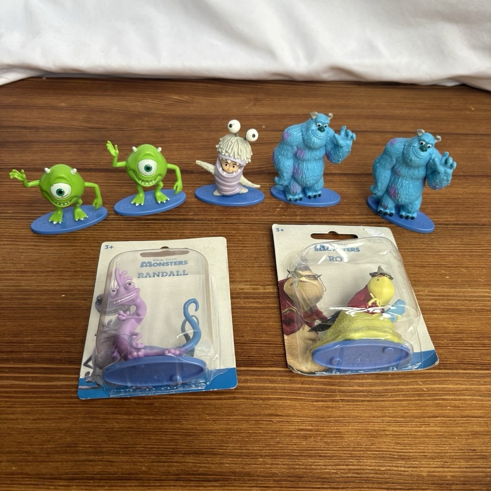Disney Pixar Monsters Inc Mini Figure Lot Sulley‎ Mike Boo Randall Roz Toys